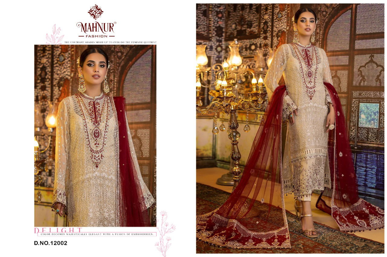 Mahnur Vol 12 Festive Wear Wholesale Georgette Pakistani Salwar Suits Catalog